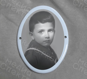 Реставрация портрета мальчика на фотокерамике для памятника — фото 1