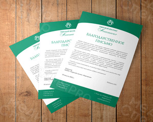 Фирменный бланк А4 для хосписа «Анастасия» — фото 3