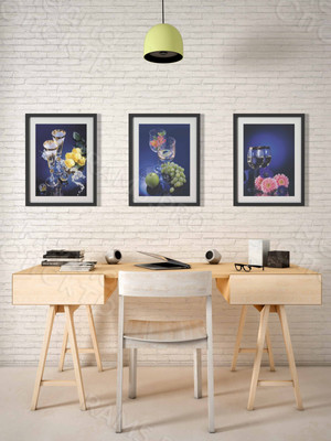 Модульные картины на холстах 3шт 30х40см «Бокалы» — фото 1