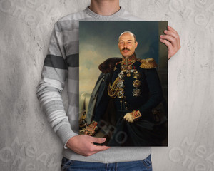 Фотокартина-монтаж на холсте 60х80см «Генерал с накидкой» — фото 2