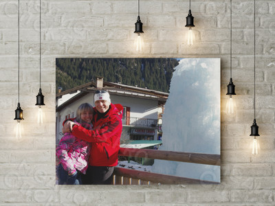 Фотокартина на холсте 60х40см «Зима в горах» — фото