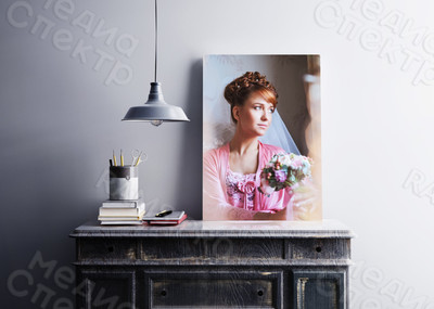 Фотокартина на холсте 60х80см «В шикарном свадебном платье» — фото