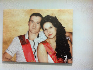 Фотокартина на холсте 80х60см «Свидетели-молодожены» — фото 2