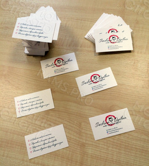 Визитка на дизайнерской бумаге «Снежана Дятлова» — фото 2