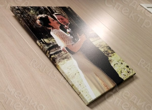 Фотокартина на холсте 40х60см «Молодые на лесной поляне» — фото 1