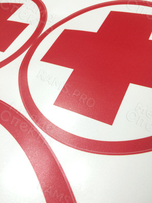 Наклейки на автомобиль круглые 25см и 50см «Красный крест» — фото 3