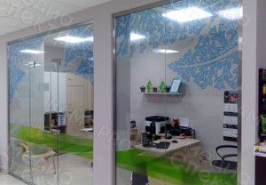 Наклейки в фитнес-клубе My Fit м/р Южный «Зимние узоры 2018» — фото 6