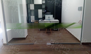 Наклейки на стекла помещений фитнес-клуба «My Fit» м/р «Юность» – «Зеленые полоски» — фото 4