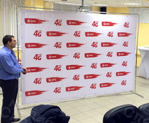 Press wall 3х2.2м «MTS 4G» — фото 4