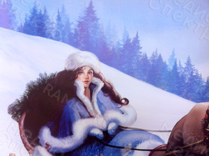 Постер 150х120см «Снегурочка на оленях» — фото 2