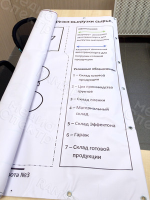 Баннер 2х1,5м «Схема движения автотранспорта при погрузке сырья» — фото 3