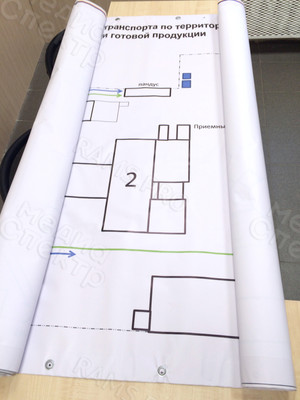 Баннер 2х1,5м «Схема движения автотранспорта при погрузке сырья» — фото 1