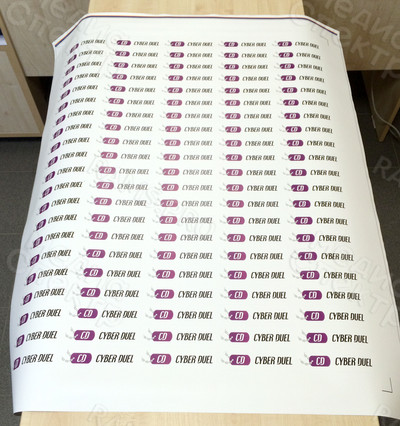 Наклейки 14х4см «Cyber Duel» — фото