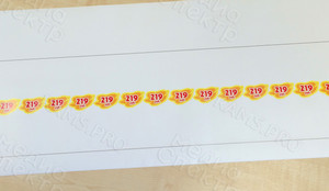 Наклейки-ценники фигурные «219 руб.» — фото 1