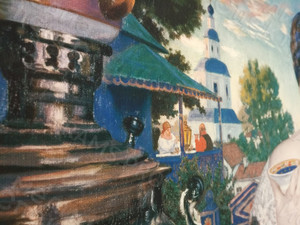 Фотокартина-монтаж на холсте 60х50см «Дама за чаем» — фото 4