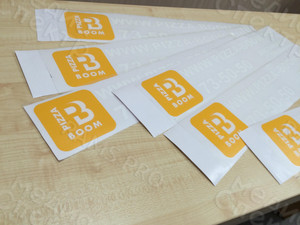 Наклейки комбинированные из цветных пленок 60х13см «Pizza Boom» — фото 2