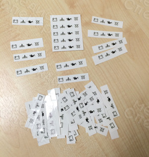 Наклейки-пиктограммы на цветной/прозрачной/полупрозрачной пленке — фото 1