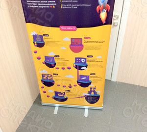 Roll up 85х200см «Алгоритмика» курсы программирования — фото 3