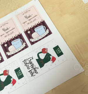 Наклейки 8х13см КОФЕ-ЧАЙ «Доктор Йодо» — фото 2