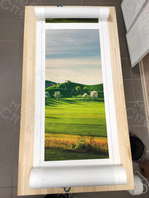 Модульные картина на холсте 4 шт. 52х112см «Зеленые горы» — фото 9