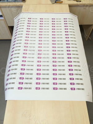 Наклейки 140х40мм «CYBER DUEL» — фото 2