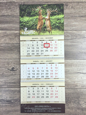 Календарь А4 настенный квартальный 2021 — фото 2