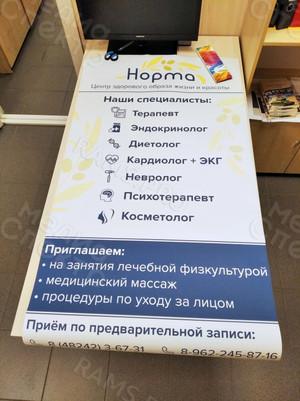 Постер 77х149см для медицинского центра ЗОЖ «Норма» — фото 3