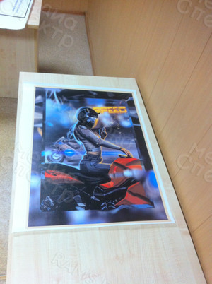 Фотокартина в стиле поп-арт на холсте 60х80см «Девушка на мотоцикле» — фото 2