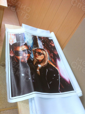 Фотокартина в стиле дрим-арт холсте 50х70см «Двое в темных очках» — фото 1