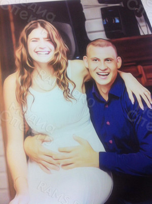 Фотокартина на холсте 50х70см «Счастливые влюбленные» — фото 2