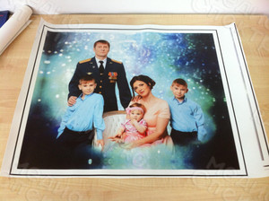 Фотокартина в стиле дрим-арт на холсте 50х40см «Портрет семьи» — фото 1