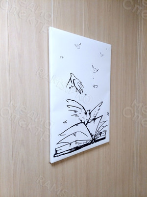 Картина 50х70 см «Птицы из книги Только совесть» — фото 2