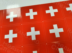 Наклейки 70х70мм «Аптечный крест» — фото 2