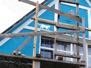 Трафареты-наклейки фигурные «КОШКИ» для нанесения рисунков краской на фасад дома — фото 5