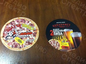 Круглые флаеры «ДЕКАБРИСТ и ДОДОпицца» — фото 1