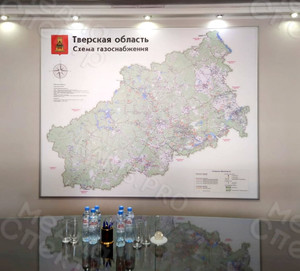 Карта-стенд на стену «Газификация Тверской области» — фото 1