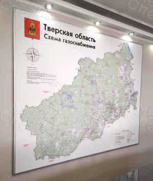 Карта-стенд на стену «Газификация Тверской области» — фото 3
