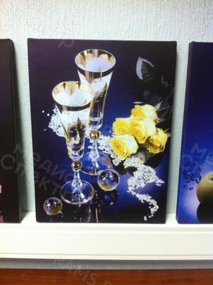 Модульные картины на холстах 3шт 30х40см «Бокалы» — фото 4