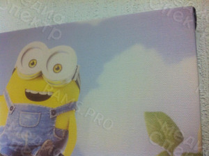 Фотокартина на холсте 40х50см «Девушка с миньонами» — фото 4