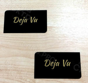 Визитка на дизайнерской бумаге «Deja Vu Group» — фото 3