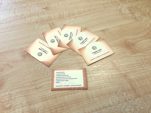 Визитки на дизайнерской бумаге для студии стиля Юлии Карпенко — фото 1