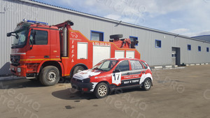 Наклейки на кузов авто/брендирование автомобилей: Лада-калина «Транссервис-спорт» — фото 5