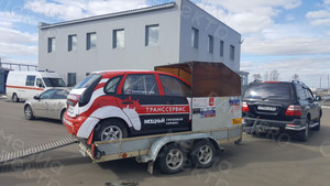 Наклейки на кузов авто/брендирование автомобилей: Лада-калина «Транссервис-спорт» — фото 3